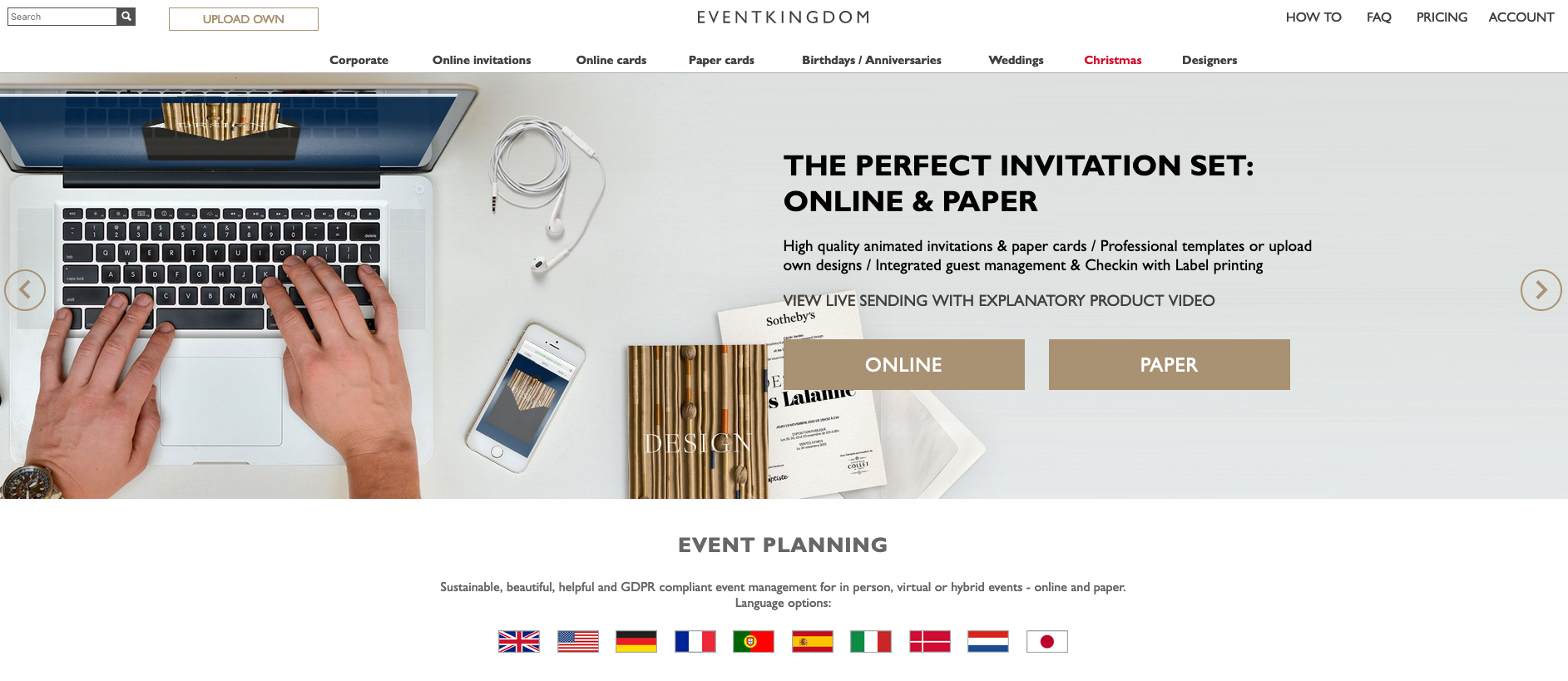 screenshot of EventKingdom