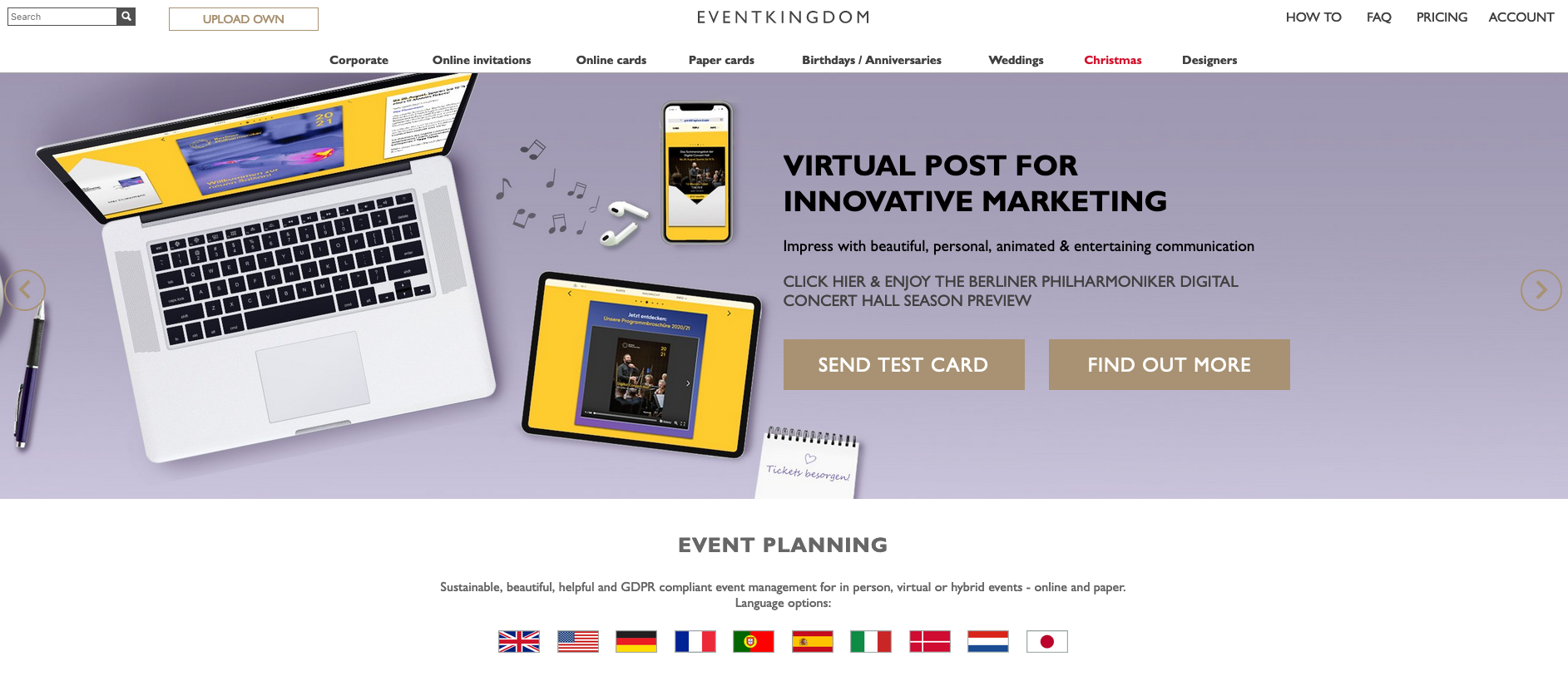 screenshot of EventKingdom