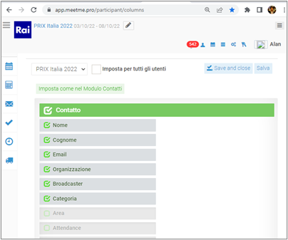 screenshot of EventMatic