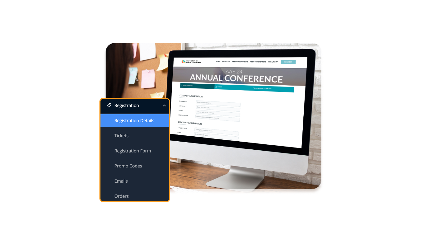 screenshot of EventMobi