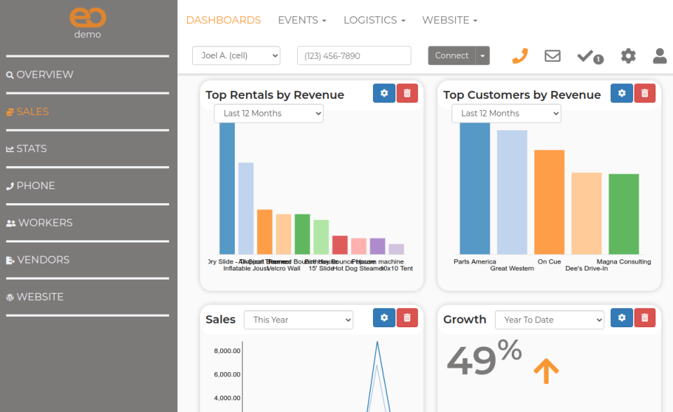 screenshot of EventOffice