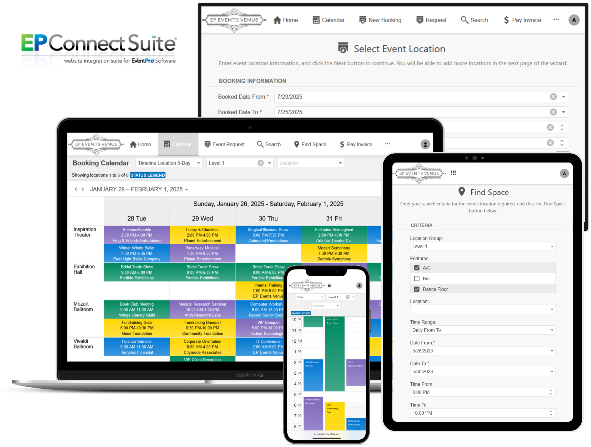 screenshot of EventPro