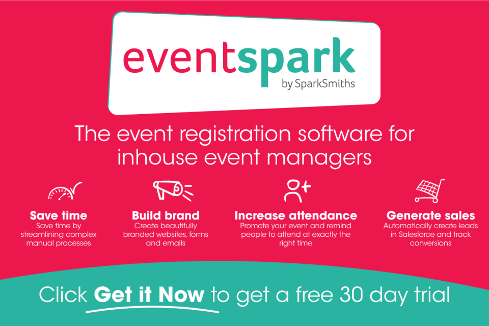 screenshot of EventSpark