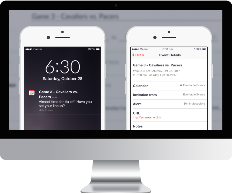 screenshot of Eventable