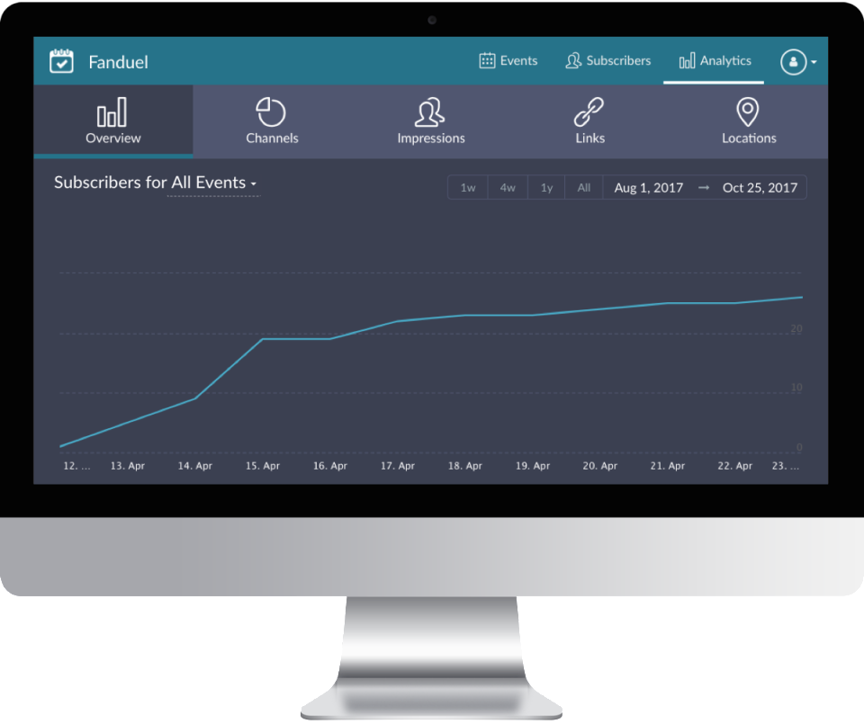 screenshot of Eventable