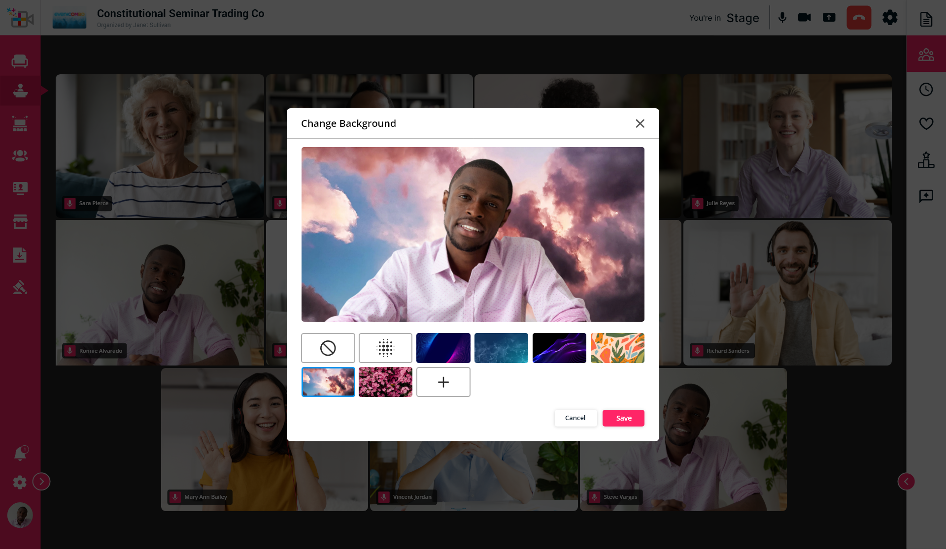 screenshot of Eventcombo