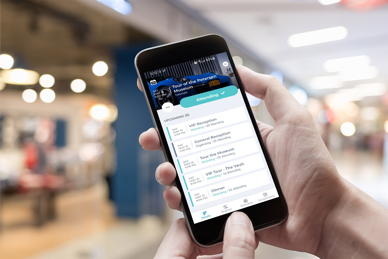 screenshot of Eventene