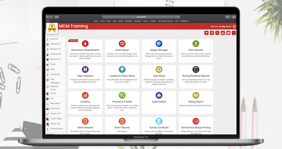 screenshot of Eventpedia