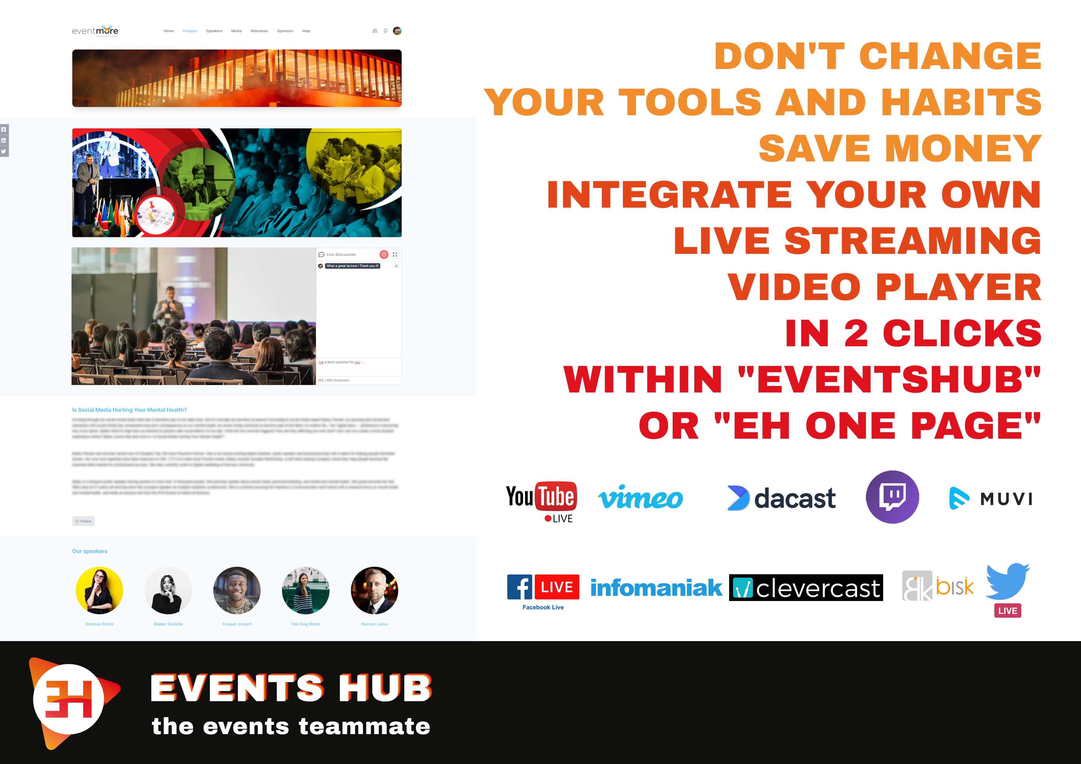 screenshot of EventsHub