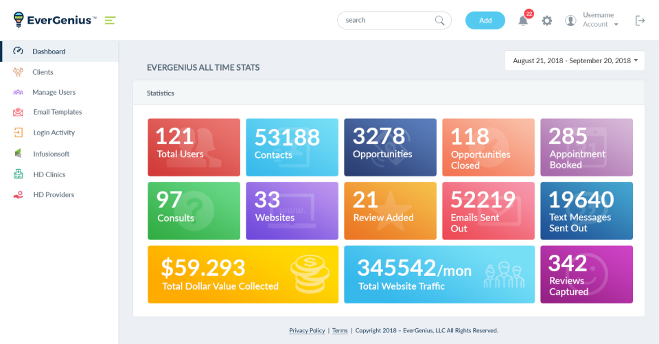 screenshot of EverGenius