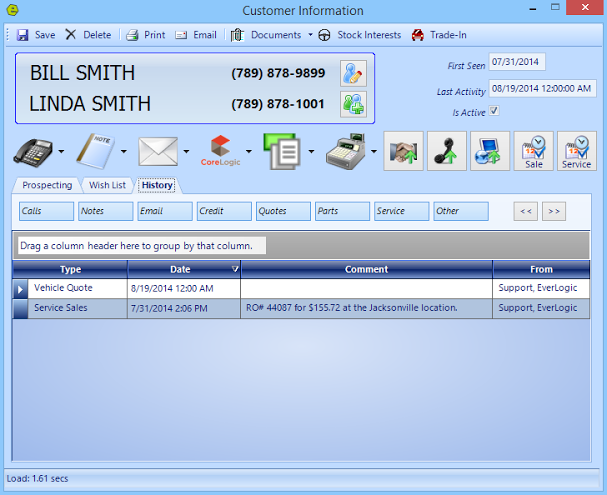 screenshot of EverLogic