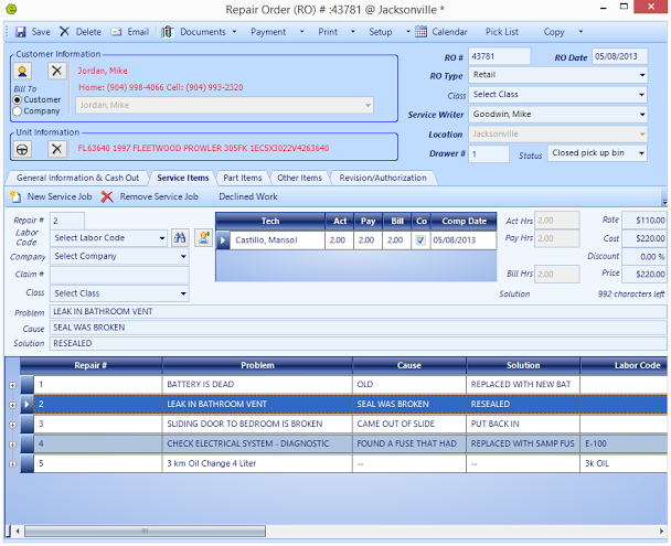screenshot of EverLogic