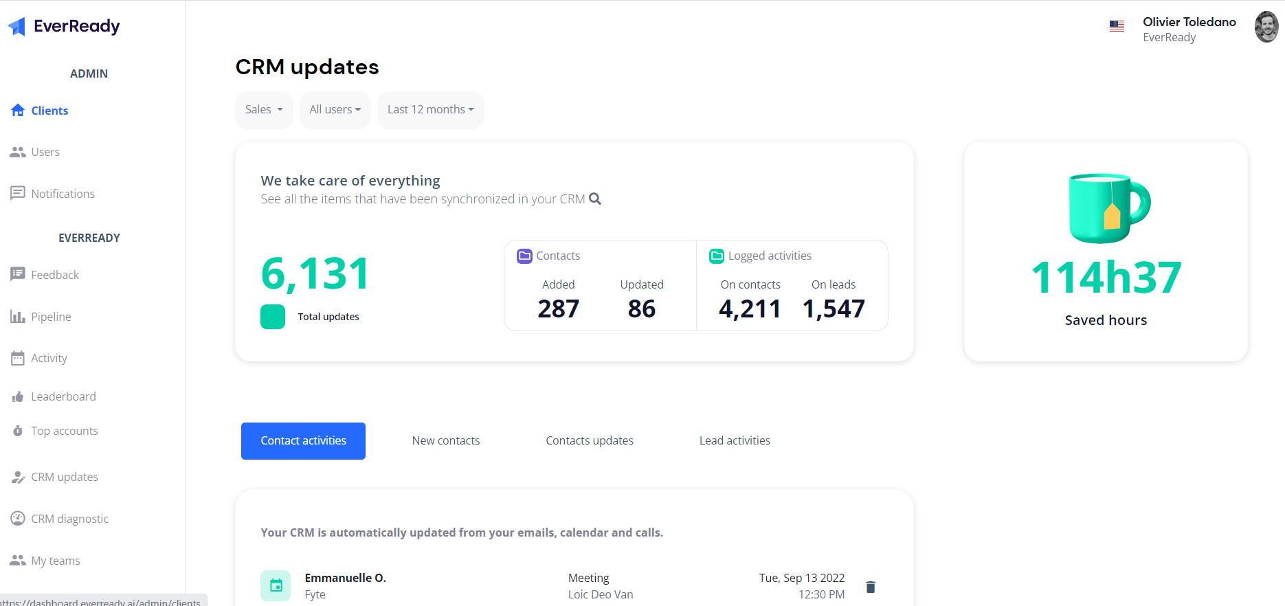 screenshot of EverReady