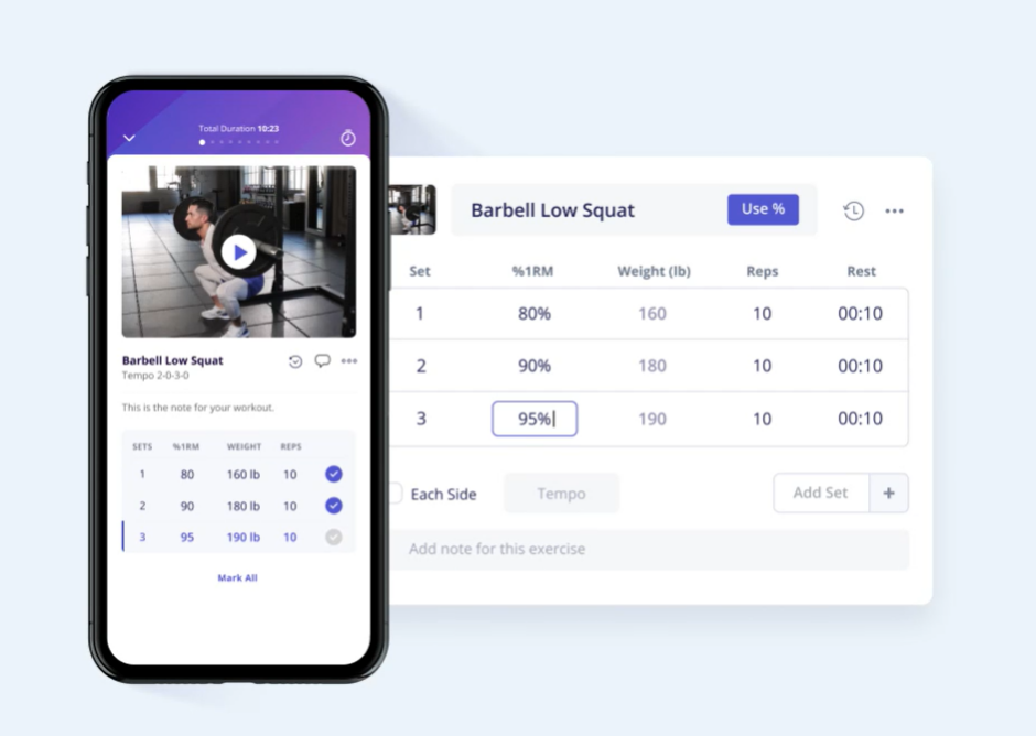 screenshot of Everfit