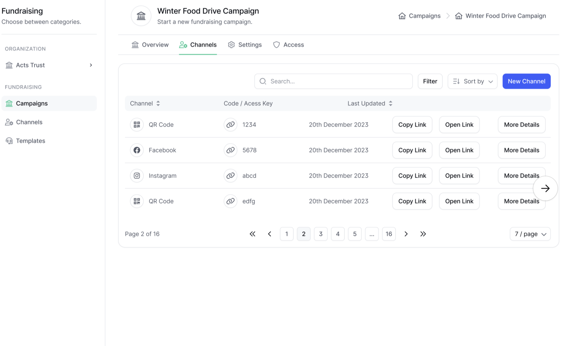 screenshot of Everfund