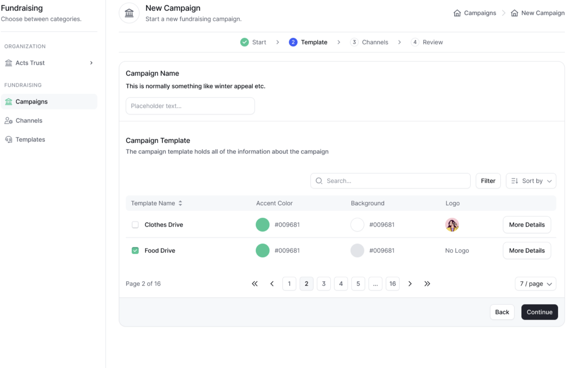 screenshot of Everfund
