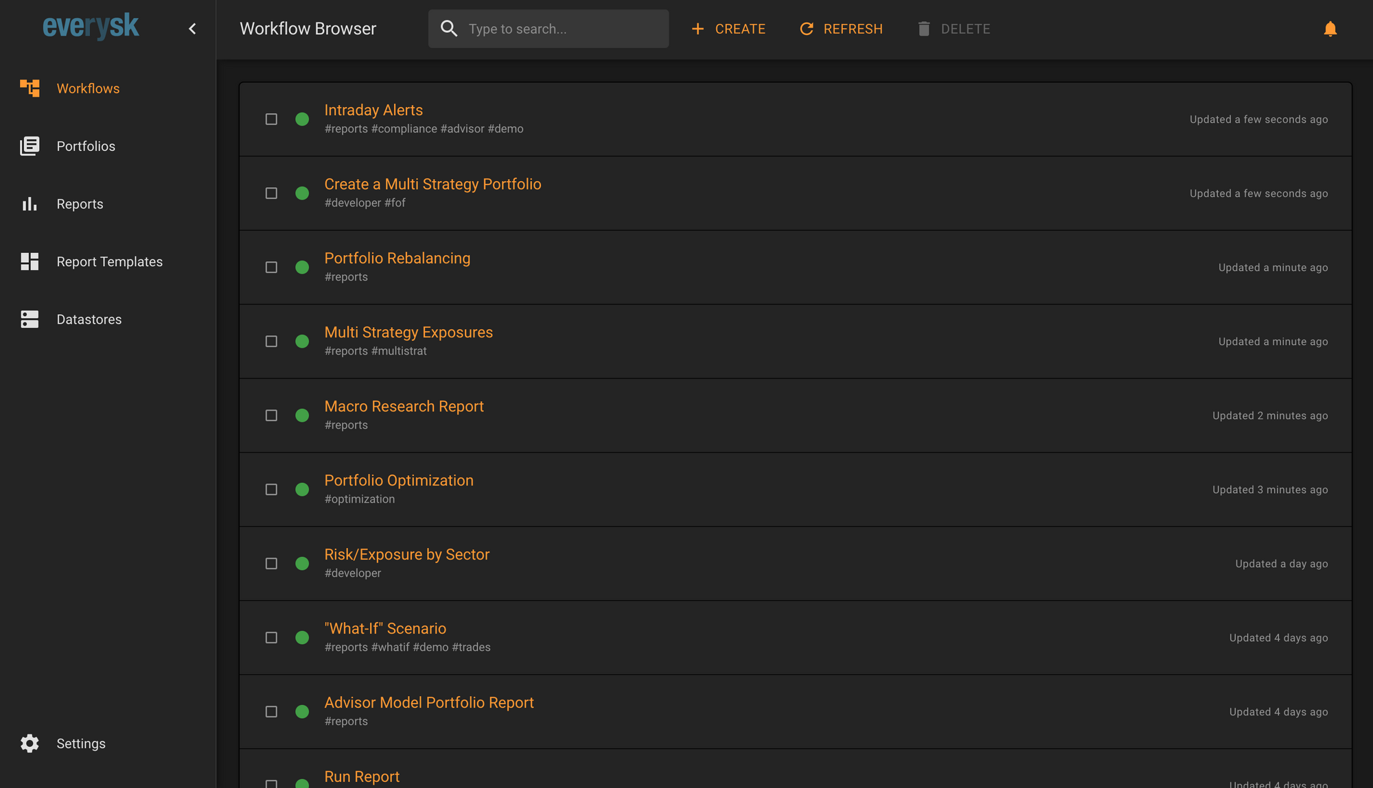 screenshot of Everysk