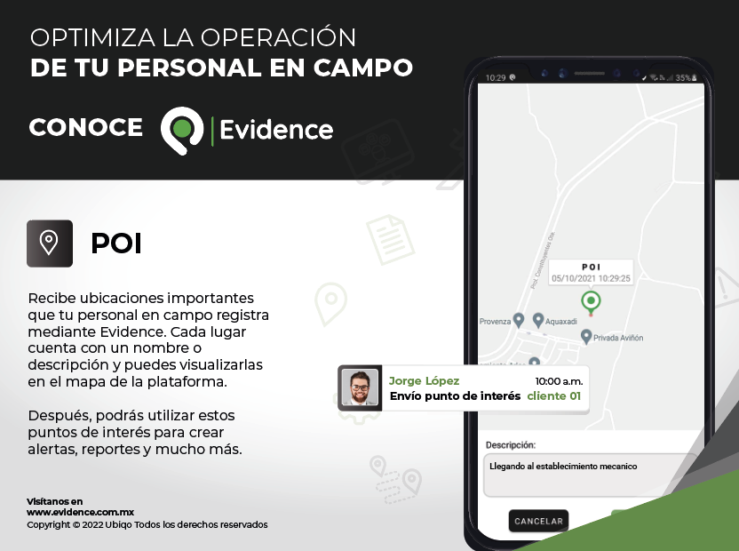 screenshot of Evidence