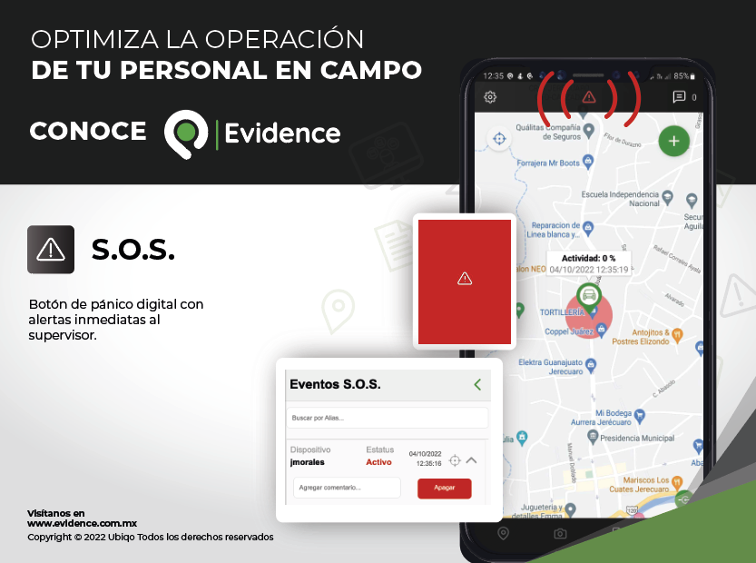 screenshot of Evidence