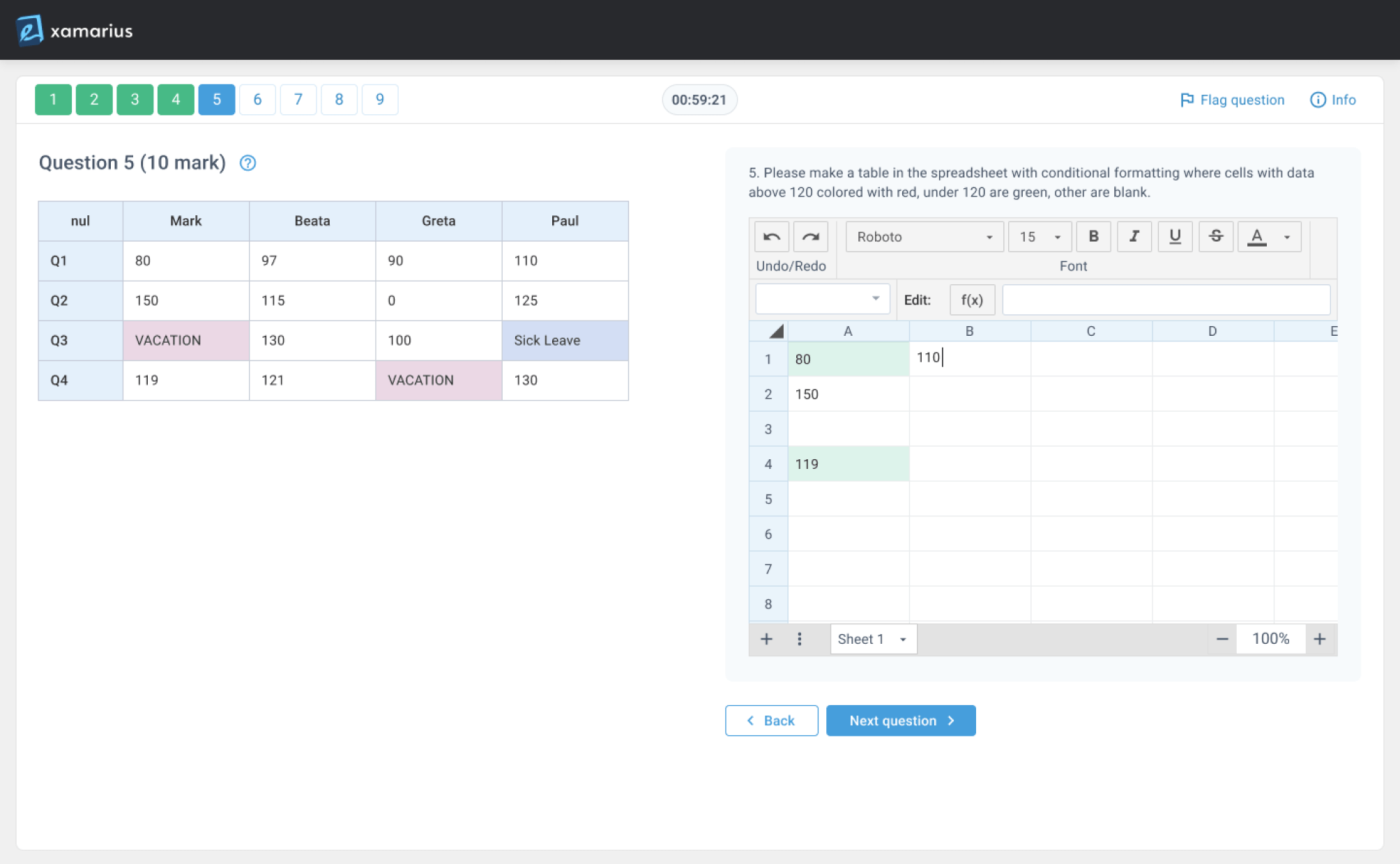 screenshot of Examarius
