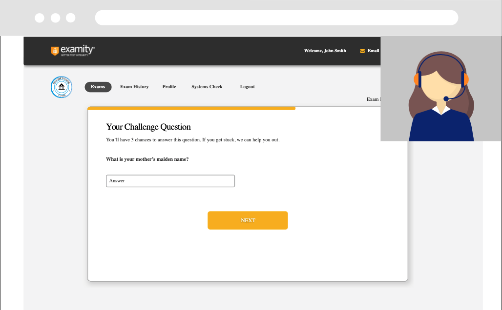 screenshot of Examity