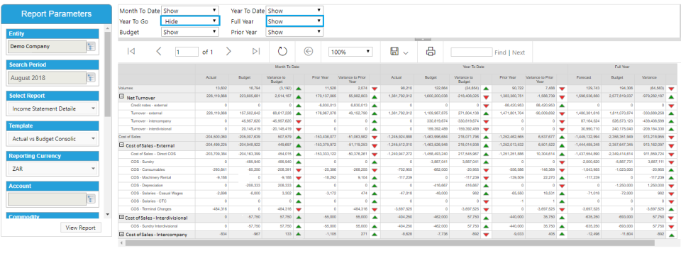 screenshot of ExecuReports