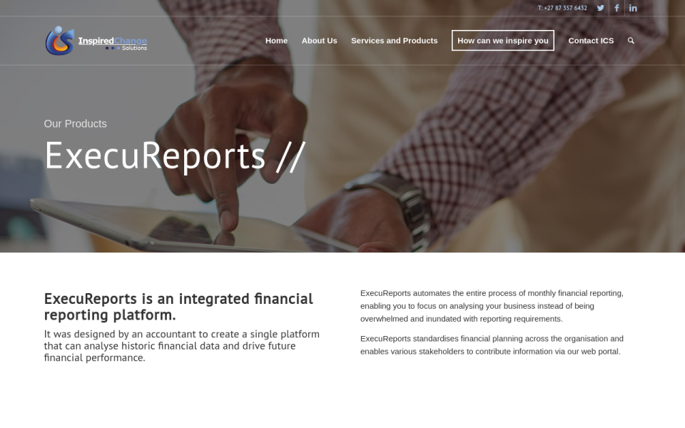 screenshot of ExecuReports