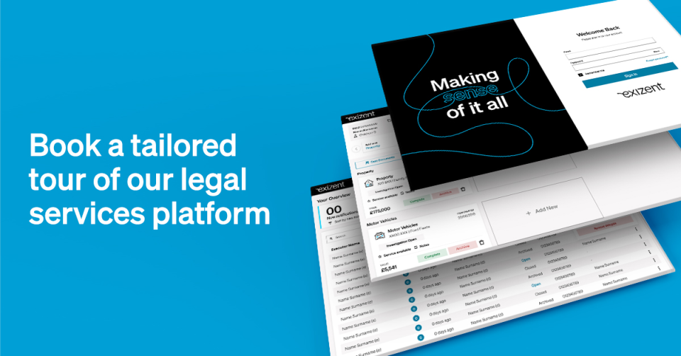 screenshot of Exizent