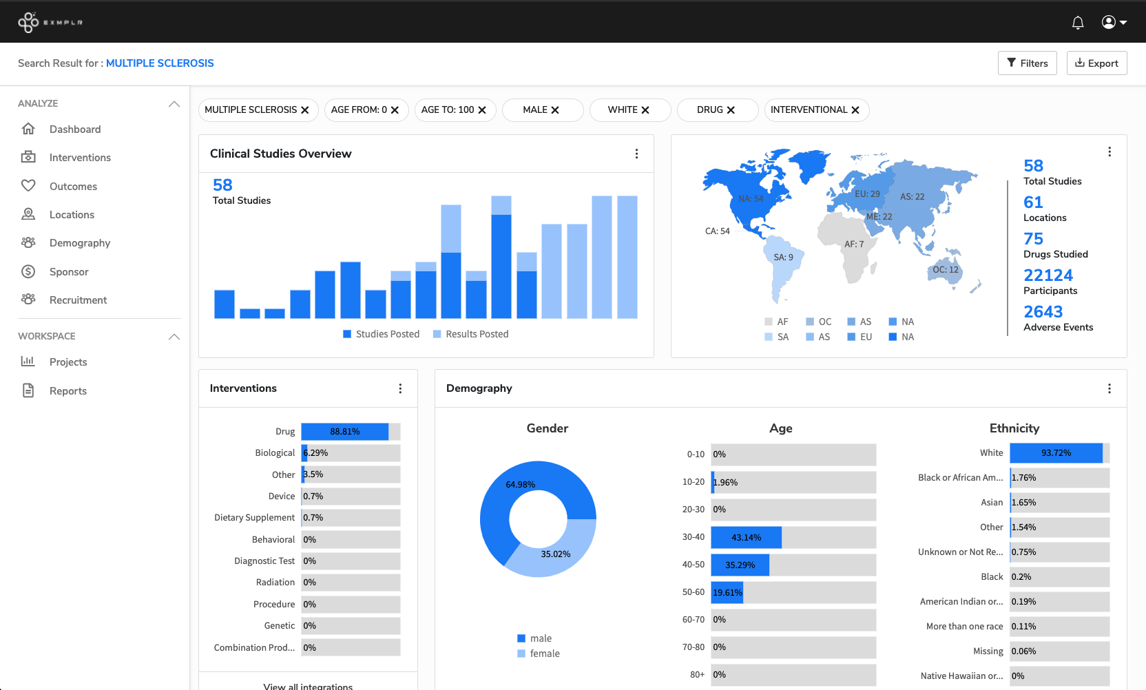 screenshot of Exmplr