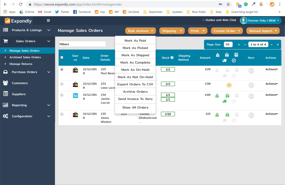 screenshot of Expandly
