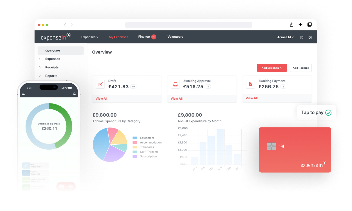 screenshot of ExpenseIn