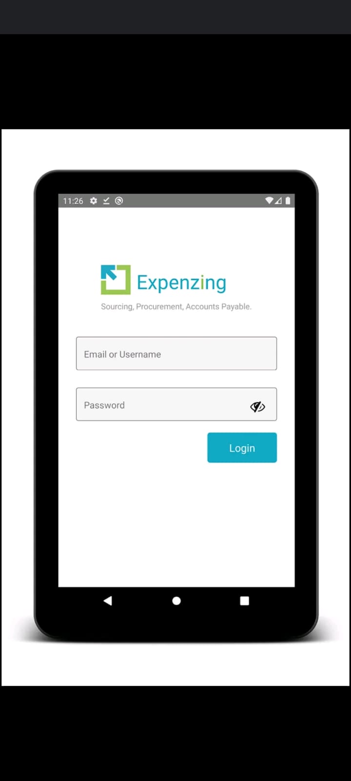 screenshot of Expenzing