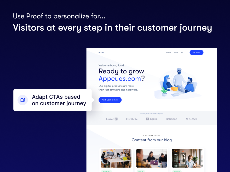 screenshot of Experiences