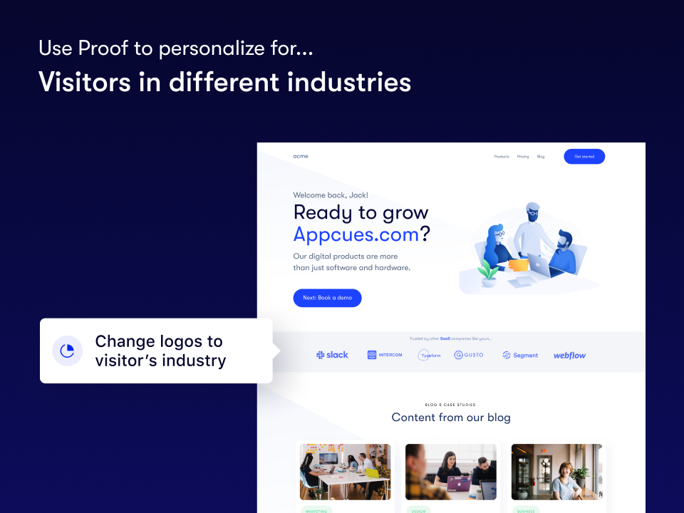 screenshot of Experiences