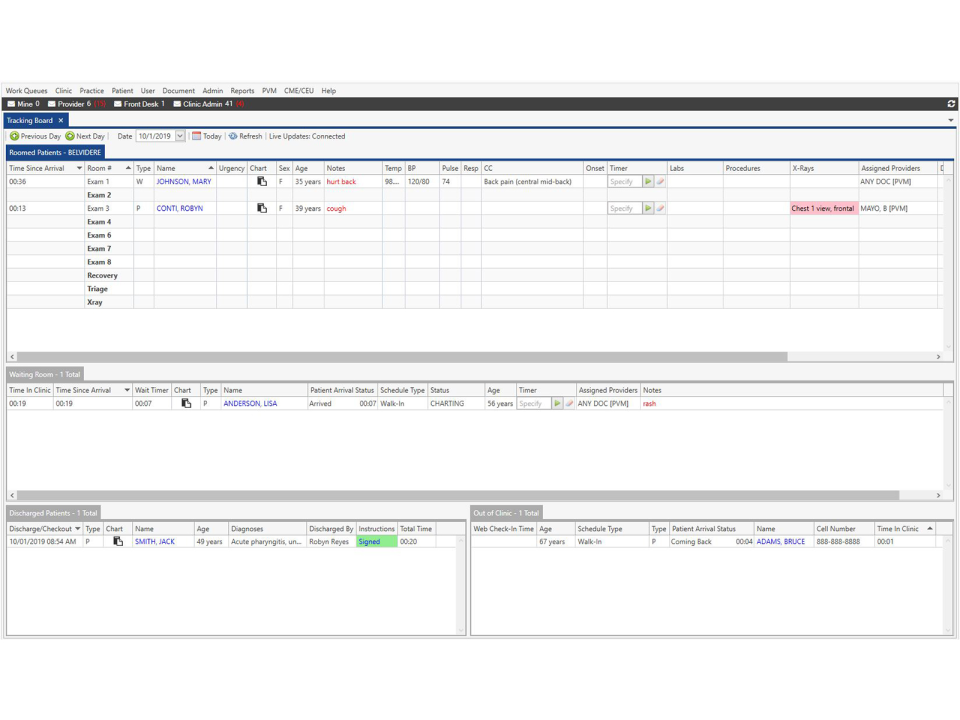 screenshot of Experity