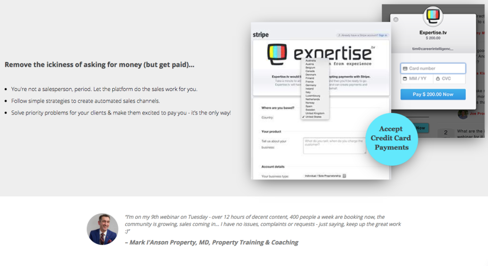 screenshot of Expertise.tv