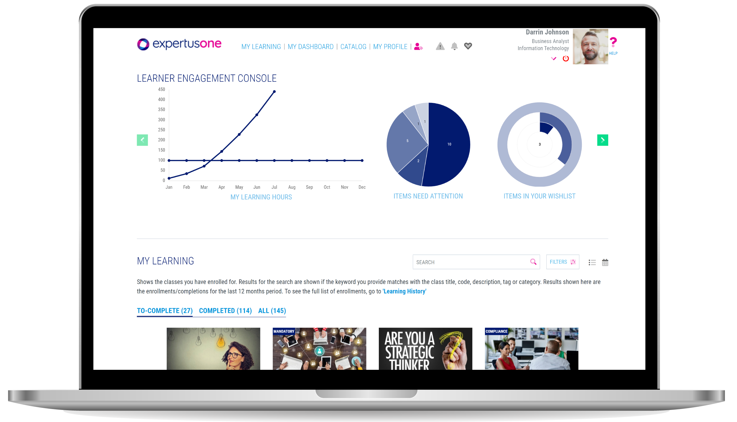 screenshot of ExpertusONE