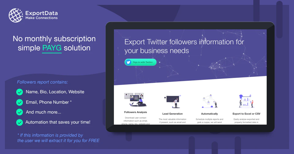 screenshot of ExportData