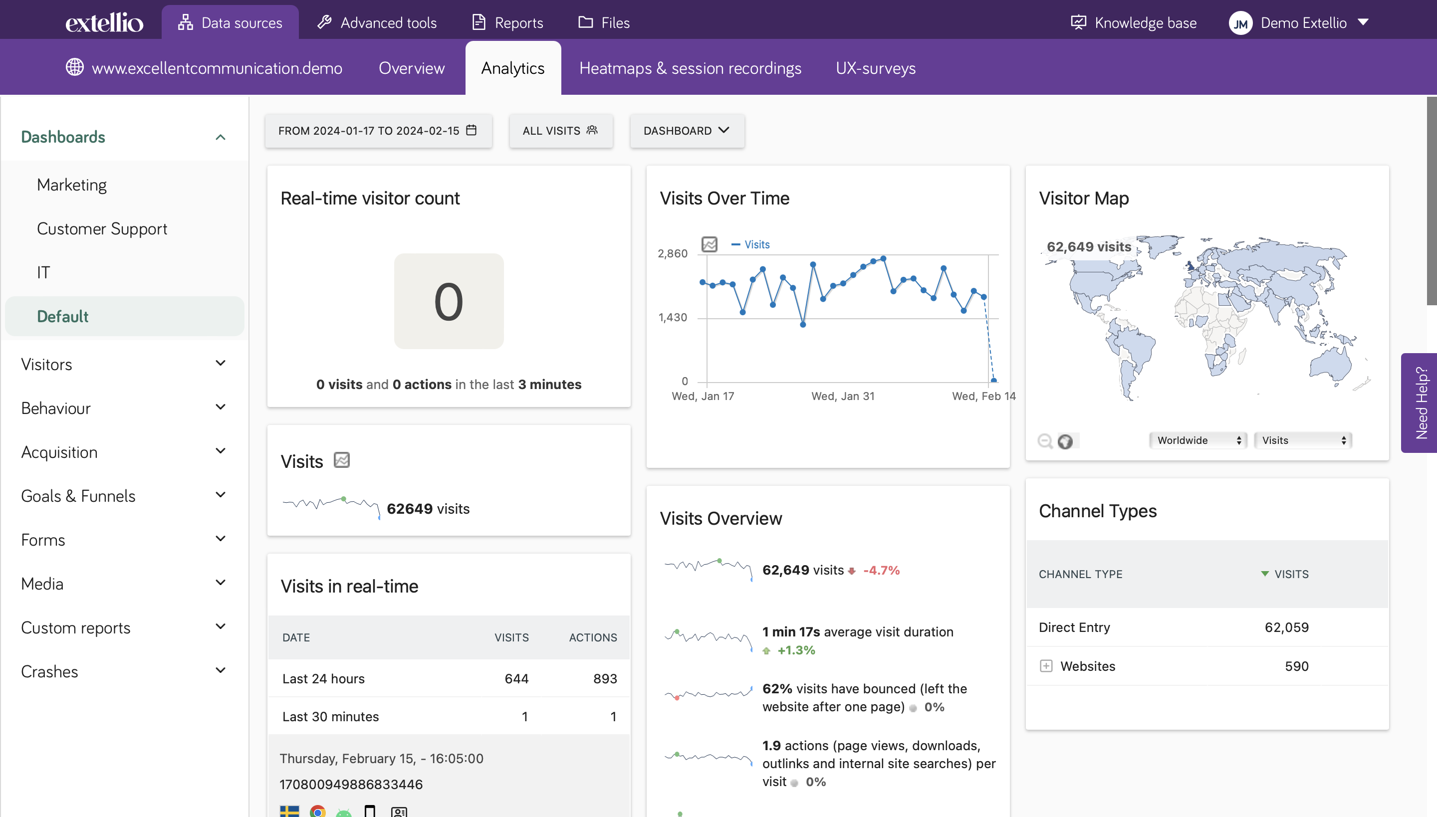 screenshot of Extellio