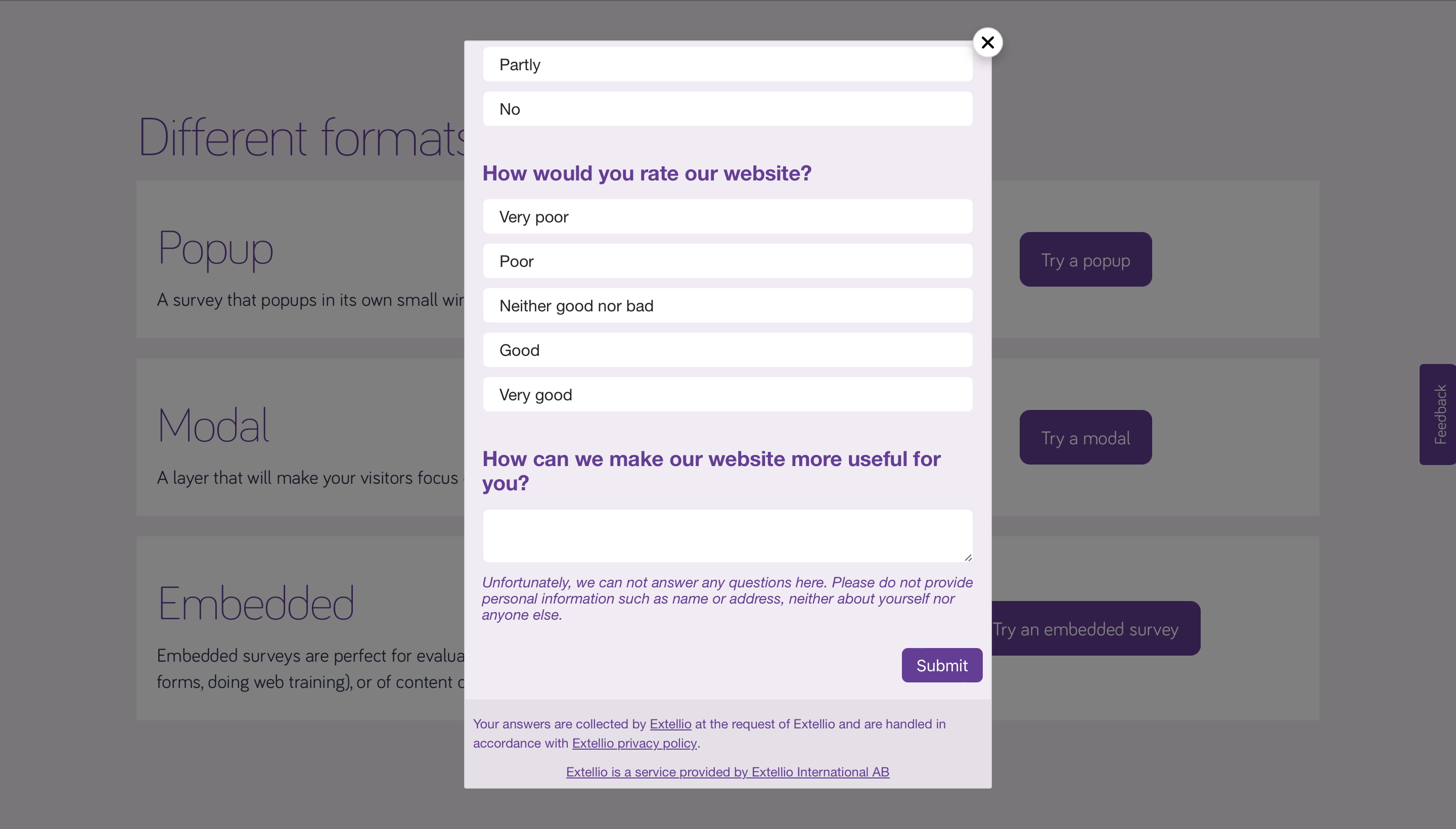 screenshot of Extellio