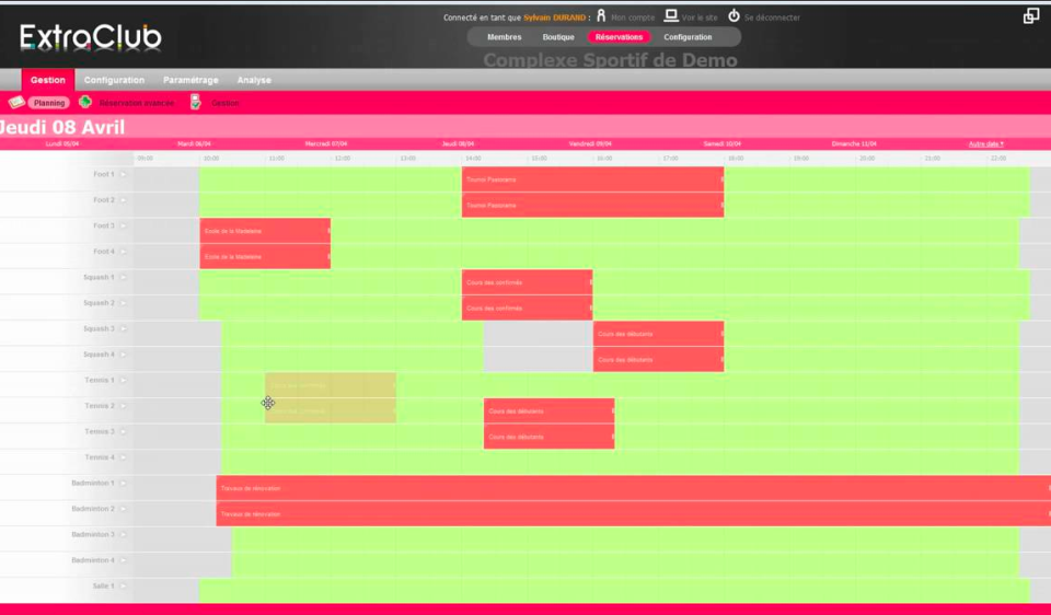 screenshot of Extraclub