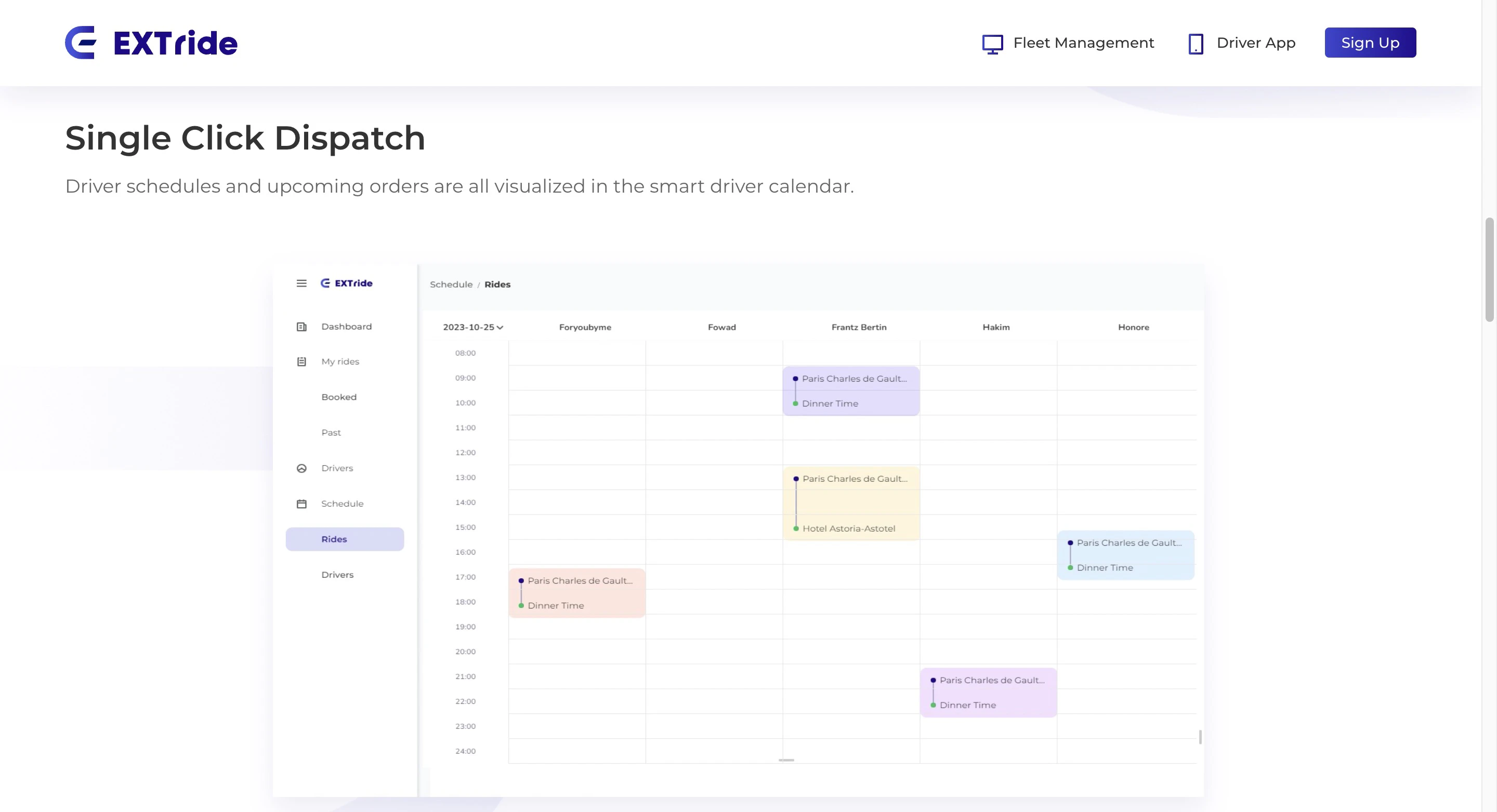 screenshot of Extride