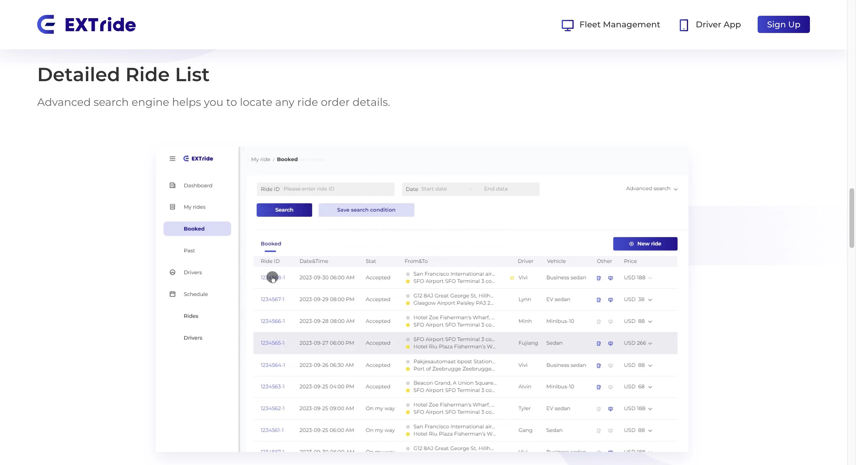 screenshot of Extride