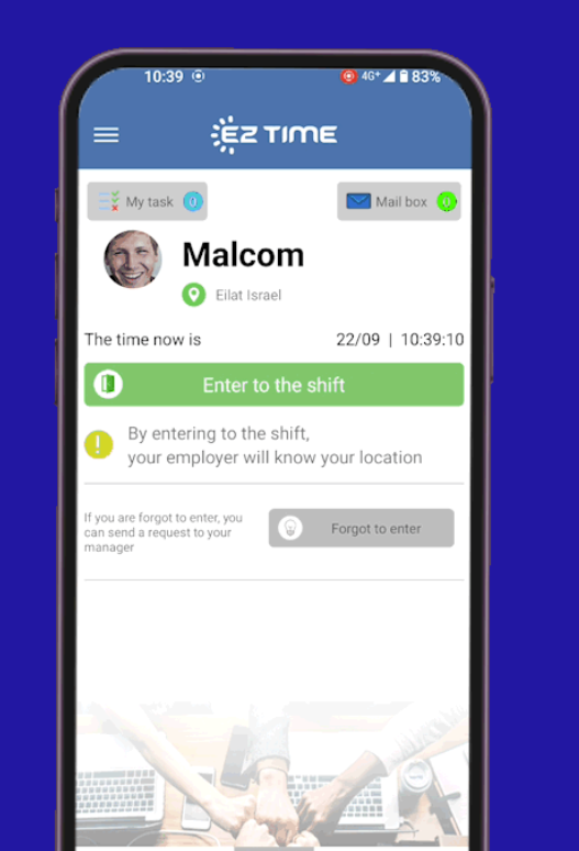 screenshot of EzTime