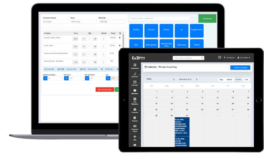 screenshot of EzeGym