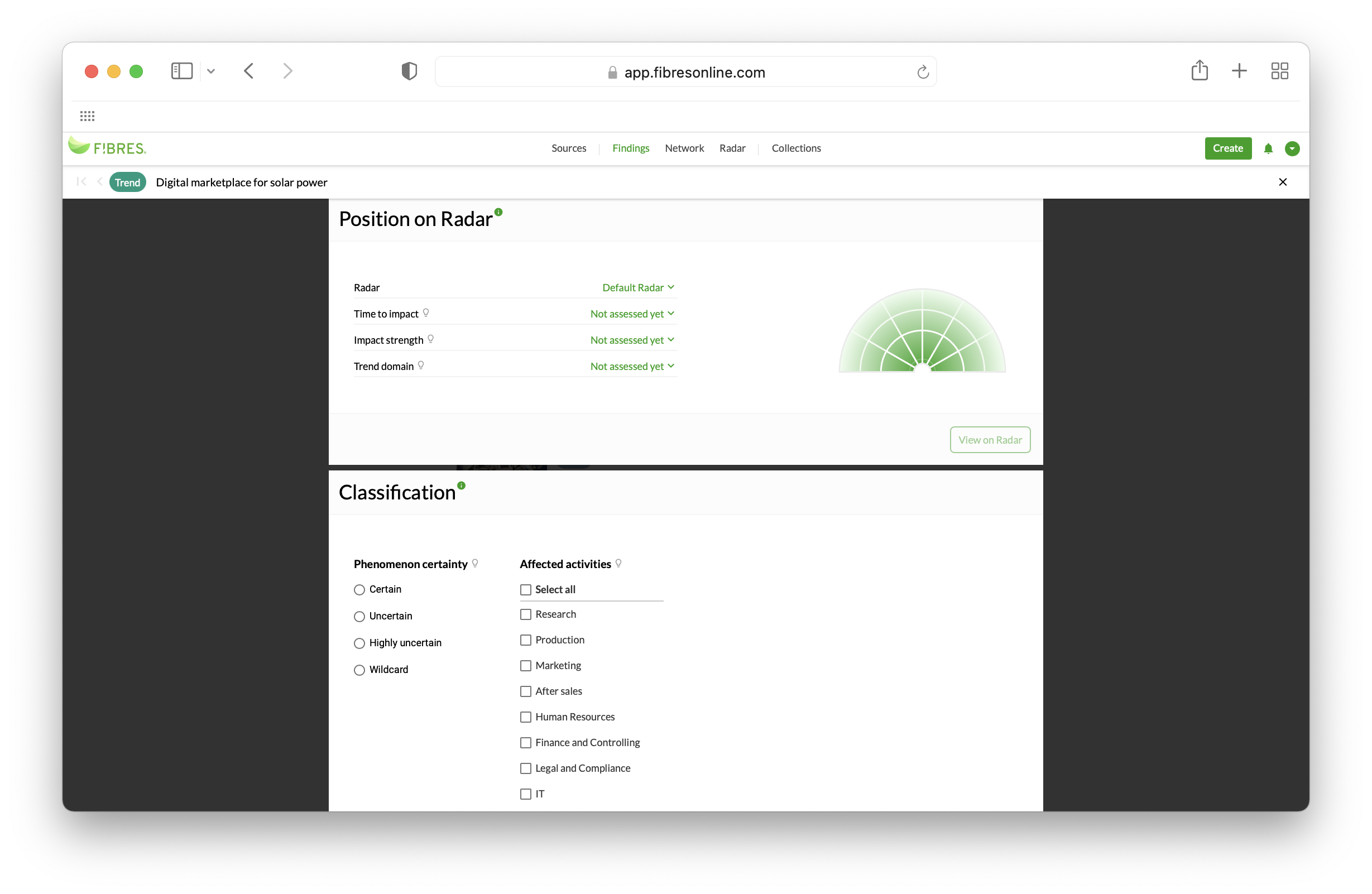 screenshot of FIBRES