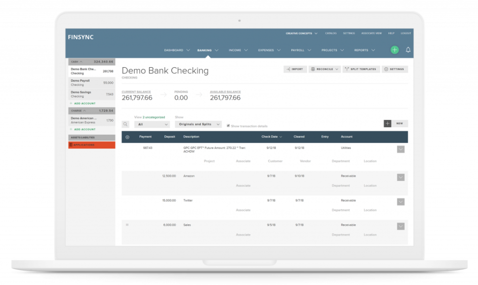 screenshot of FINSYNC