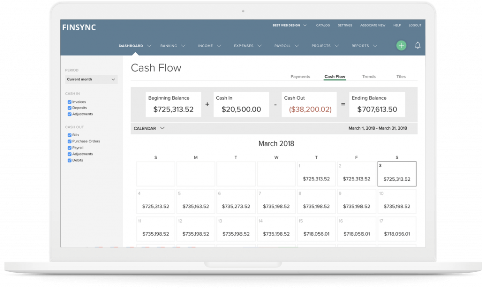 screenshot of FINSYNC