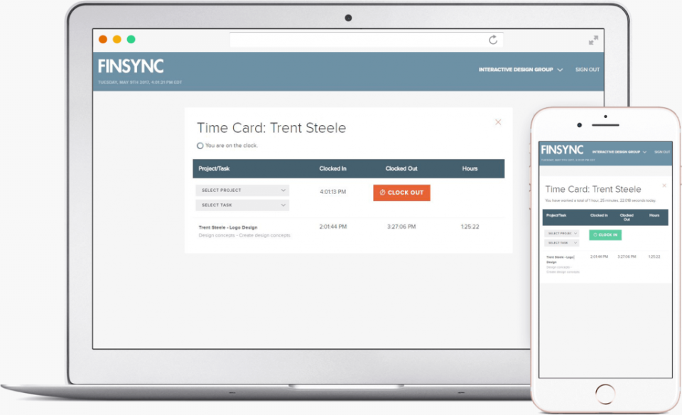 screenshot of FINSYNC