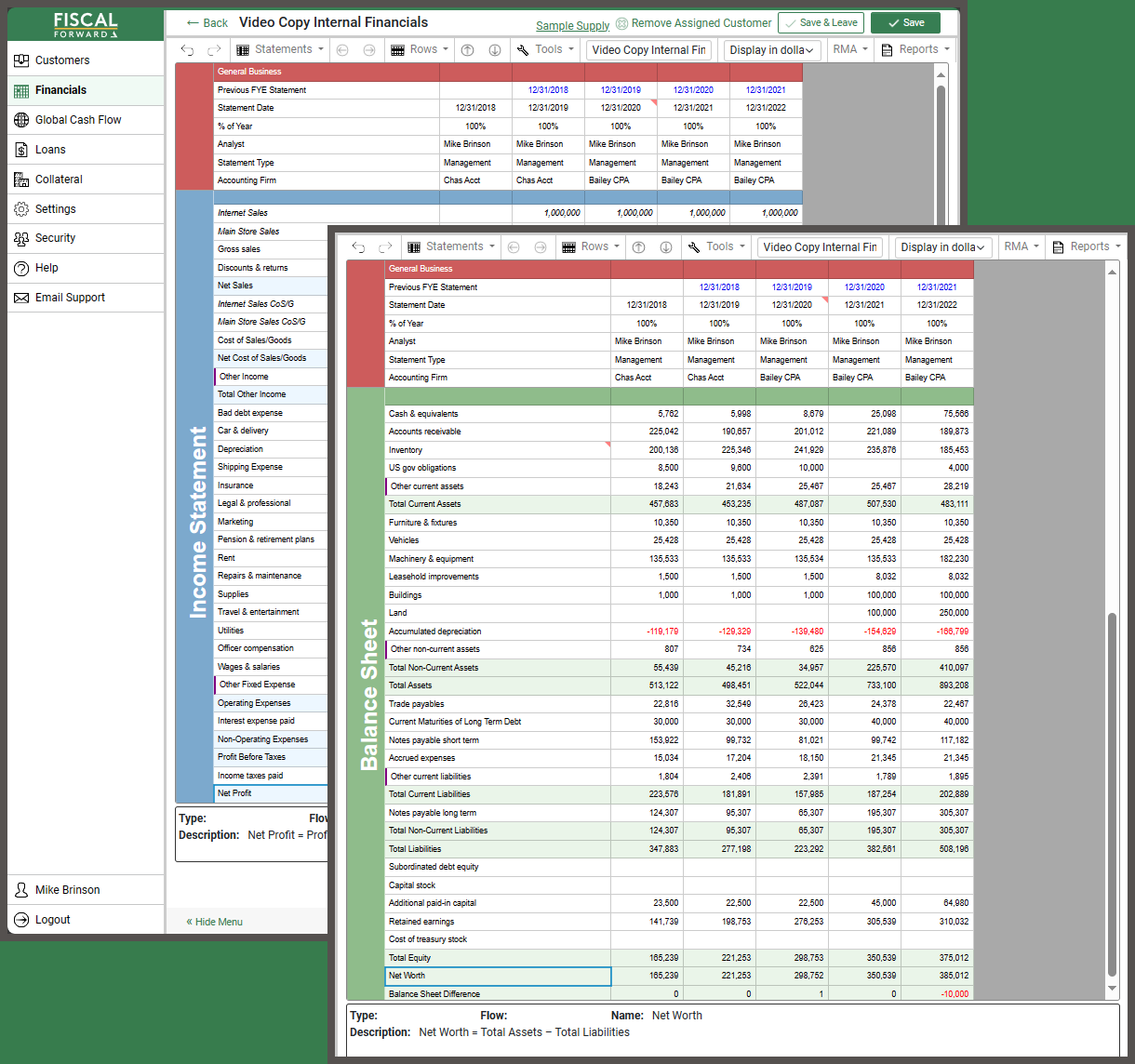 screenshot of FISCAL